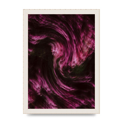 Pink Light Swirl Pattern Printed Poster - A4 framed