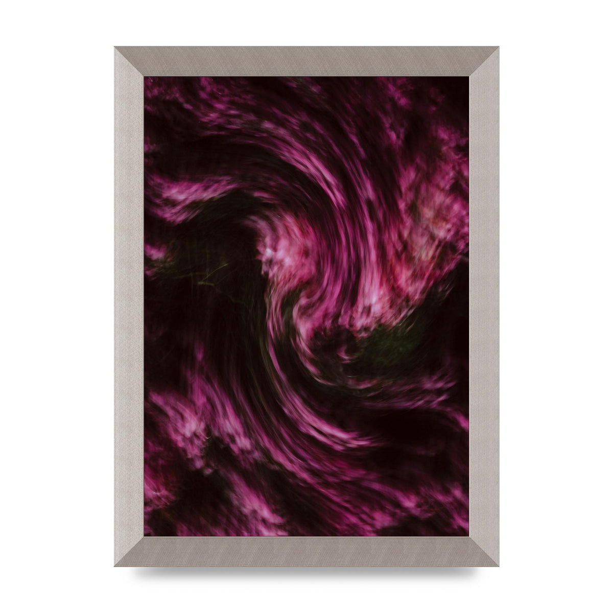 Pink Light Swirl Pattern Printed Poster - A4 framed