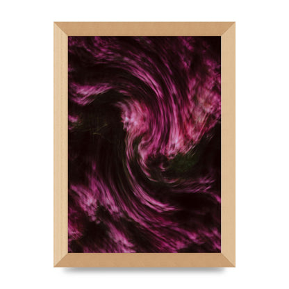 Pink Light Swirl Pattern Printed Poster - A4 framed