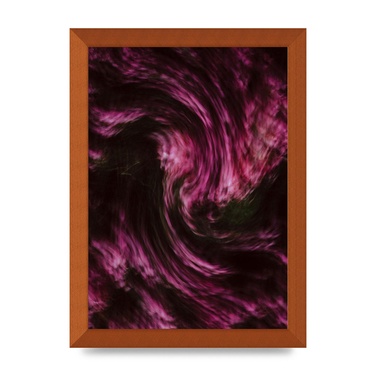 Pink Light Swirl Pattern Printed Poster - A4 framed