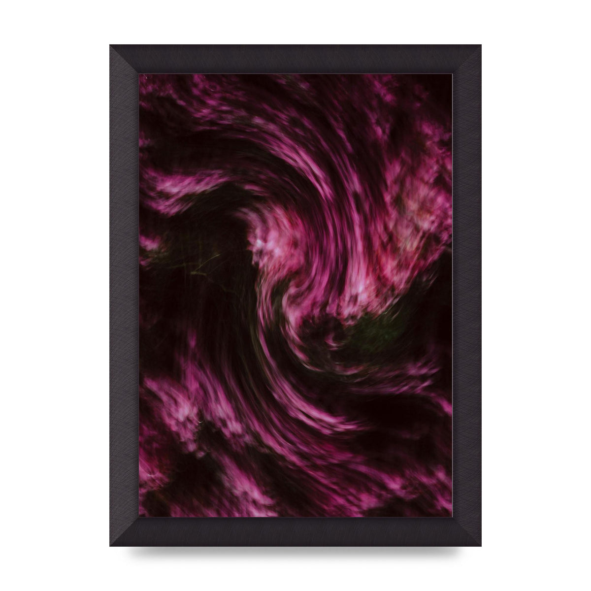 Pink Light Swirl Pattern Printed Poster - A4 framed