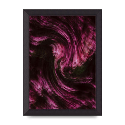 Pink Light Swirl Pattern Printed Poster - A4 framed