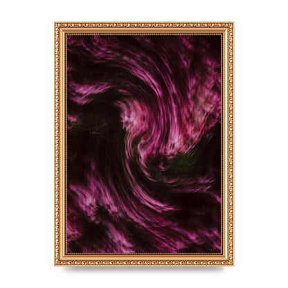 Pink Light Swirl Pattern Printed Poster - A4 framed