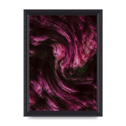 Pink Light Swirl Pattern Printed Poster - A4 framed