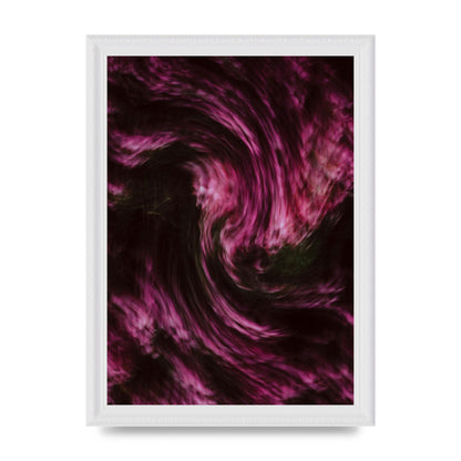 Pink Light Swirl Pattern Printed Poster - A4 framed