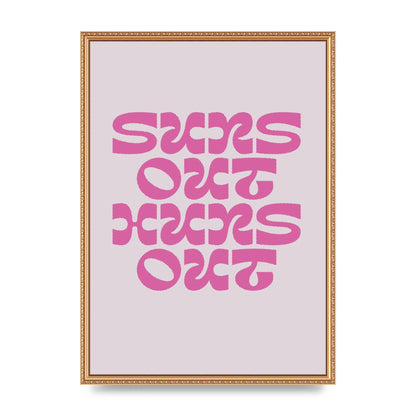 Suns Out Huns Out Quote" Wall Art - A2 framed