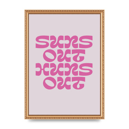 Suns Out Huns Out Quote" Wall Art - A3 framed