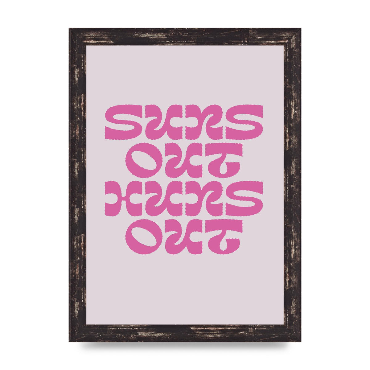 Suns Out Huns Out Quote" Wall Art - A4 framed