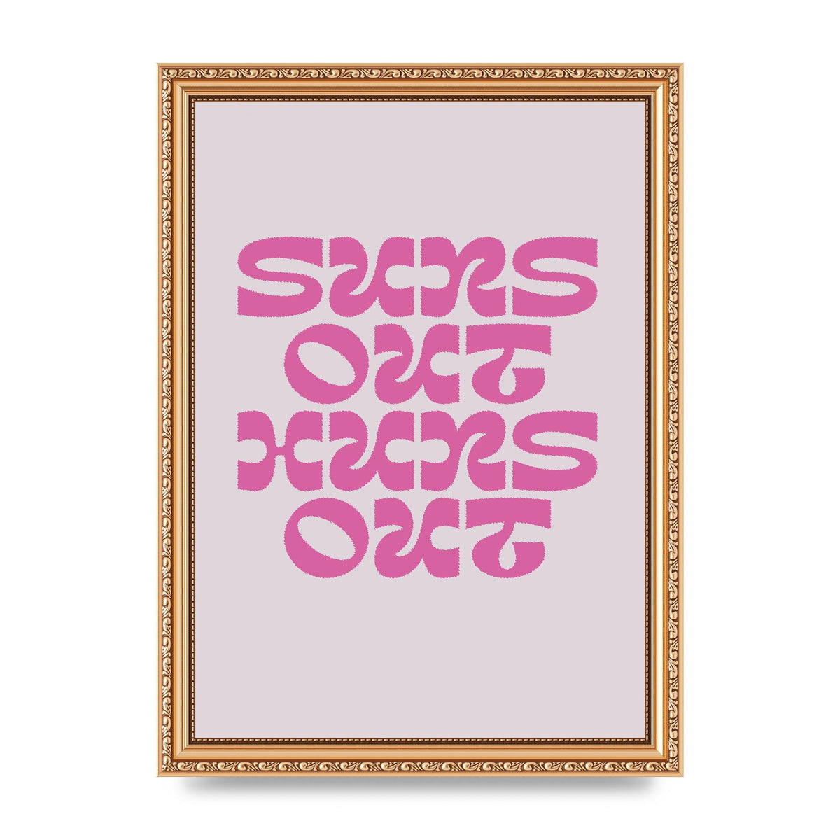Suns Out Huns Out Quote" Wall Art - A4 framed