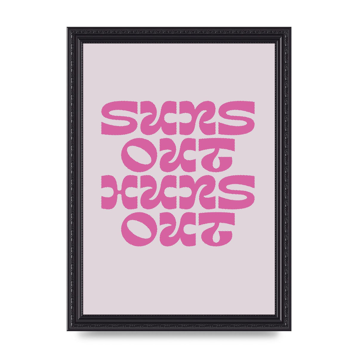 Suns Out Huns Out Quote" Wall Art - A4 framed