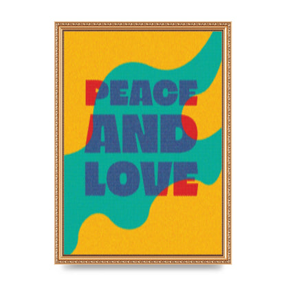 Peace And Love Quote" Printed Poster - A3 framed