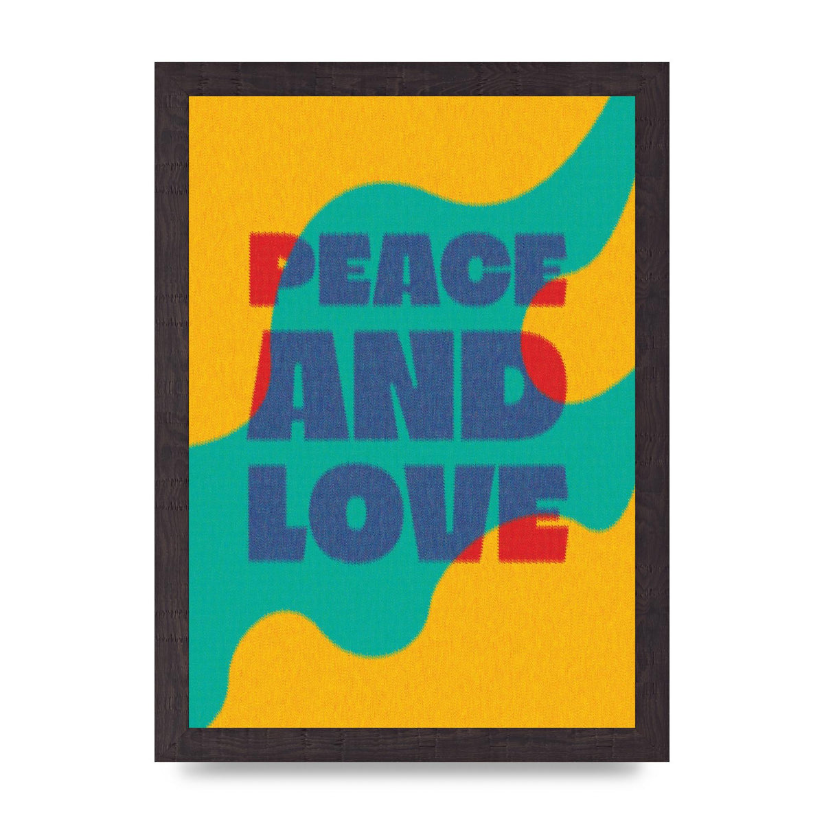 Peace And Love Quote" Printed Poster - A4 framed