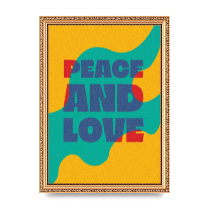 Peace And Love Quote" Printed Poster - A4 framed