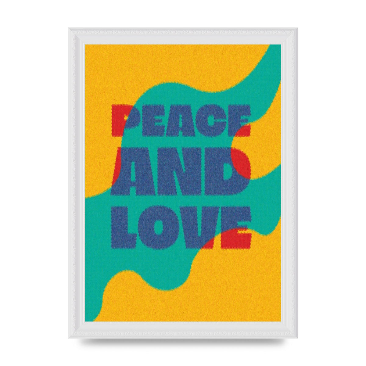 Peace And Love Quote" Printed Poster - A4 framed