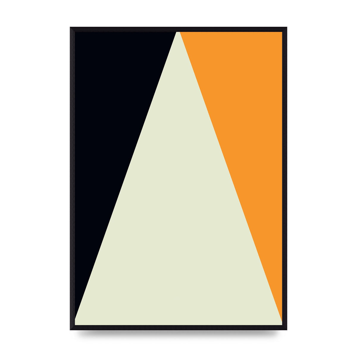 Abstract Shape Mustard One Wall Art - A2 framed