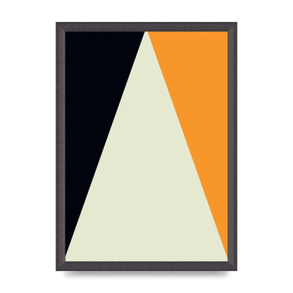 Abstract Shape Mustard One Wall Art - A3 framed