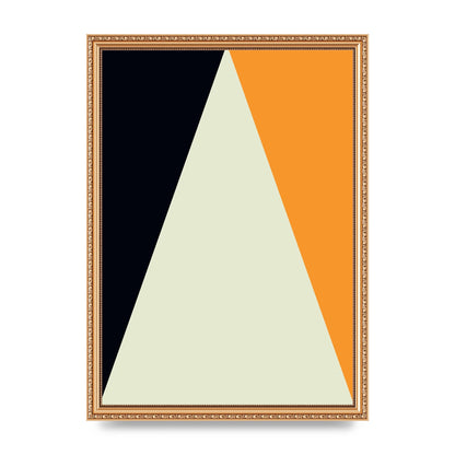 Abstract Shape Mustard One Wall Art - A3 framed