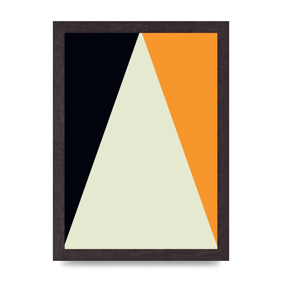 Abstract Shape Mustard One Wall Art - A4 framed
