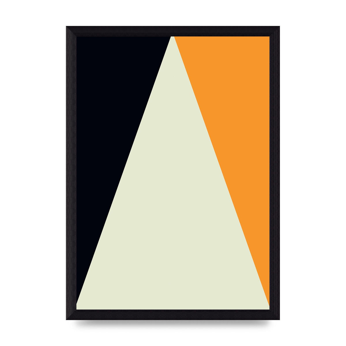 Abstract Shape Mustard One Wall Art - A4 framed