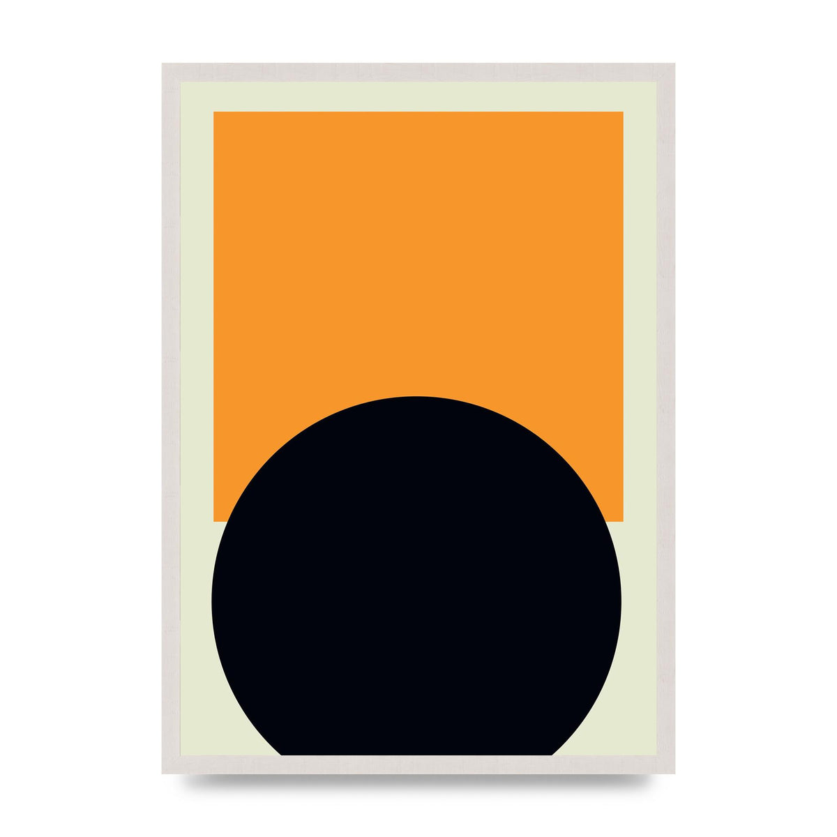 Abstract Shape Mustard Two Art For The Home - A2 framed