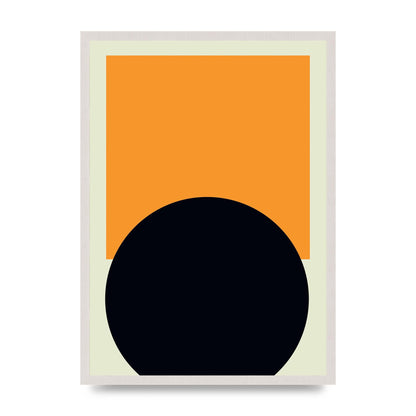 Abstract Shape Mustard Two Art For The Home - A2 framed