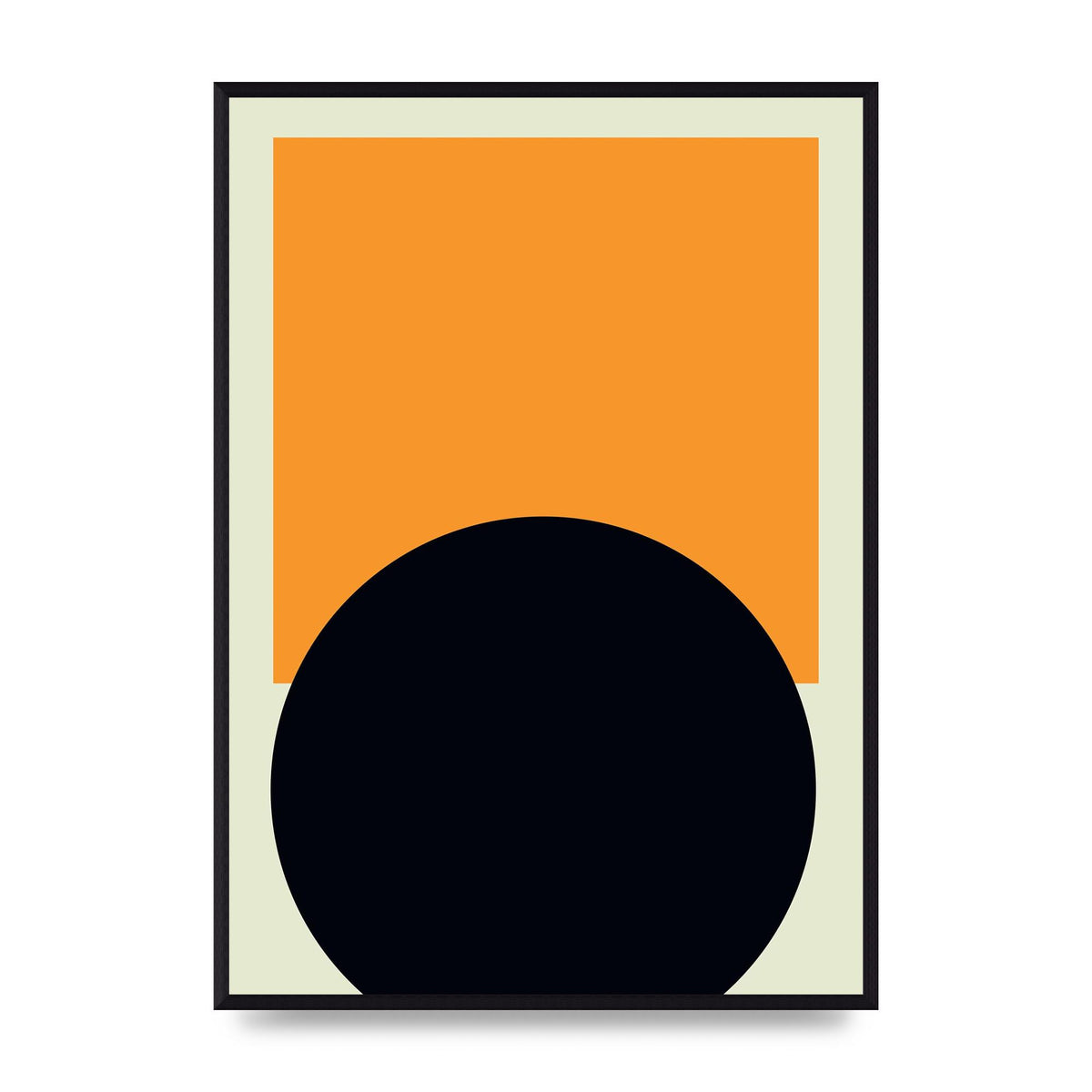 Abstract Shape Mustard Two Art For The Home - A2 framed