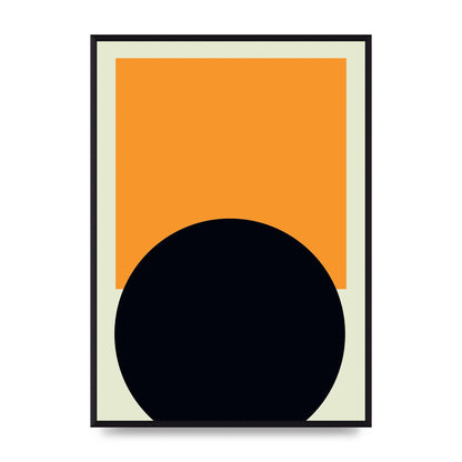 Abstract Shape Mustard Two Art For The Home - A2 framed