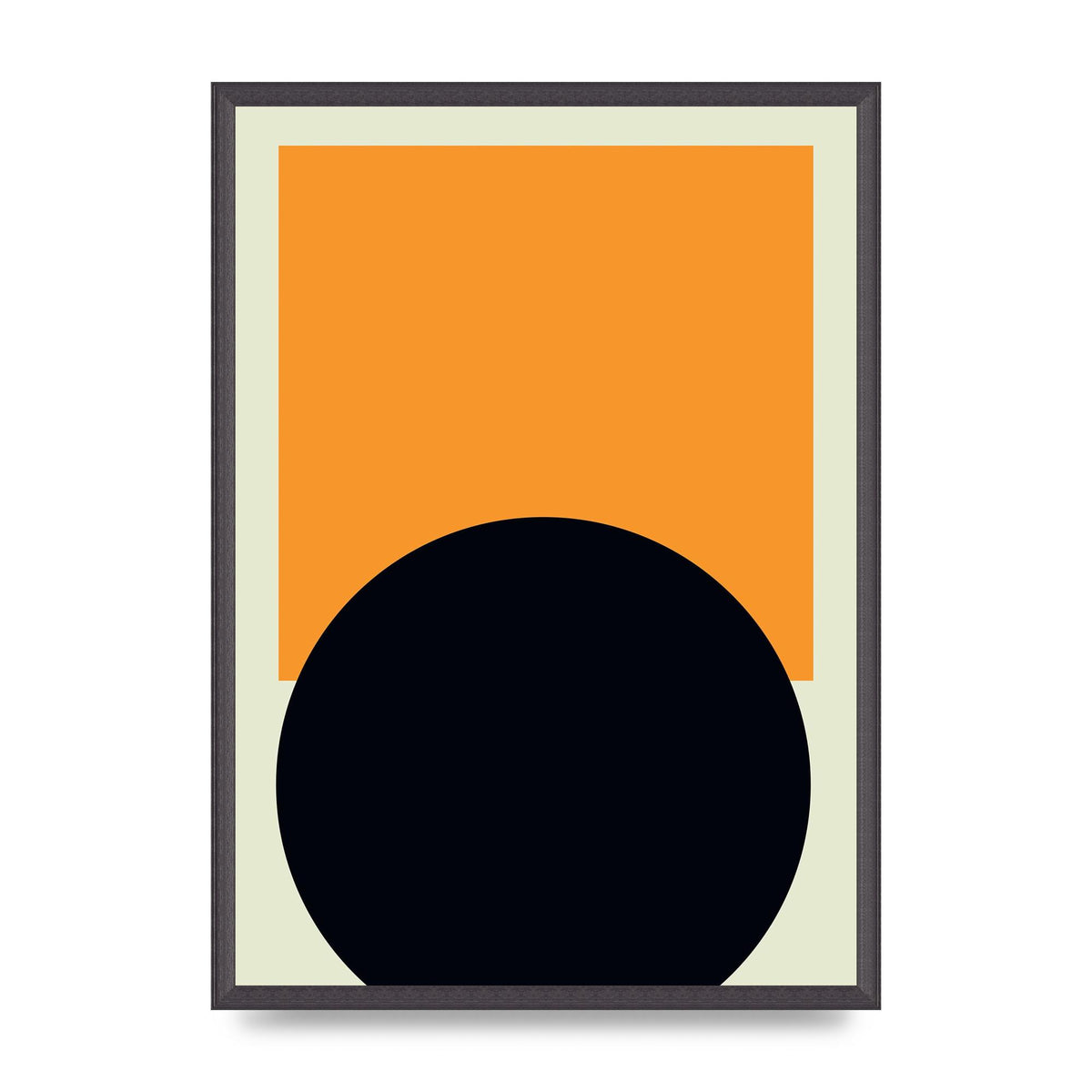 Abstract Shape Mustard Two Art For The Home - A2 framed