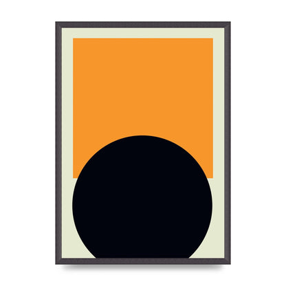 Abstract Shape Mustard Two Art For The Home - A2 framed