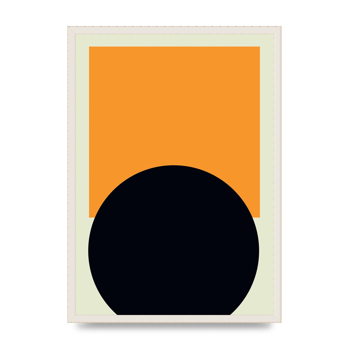 Abstract Shape Mustard Two Art For The Home - A2 framed
