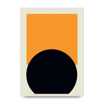 Abstract Shape Mustard Two Art For The Home - A2 framed