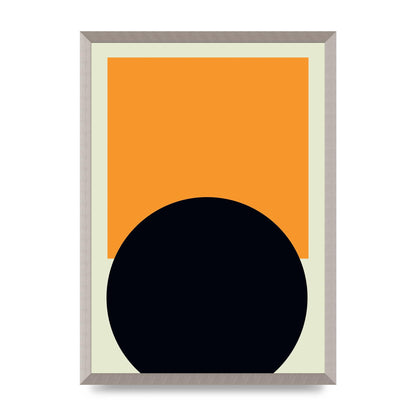 Abstract Shape Mustard Two Art For The Home - A2 framed