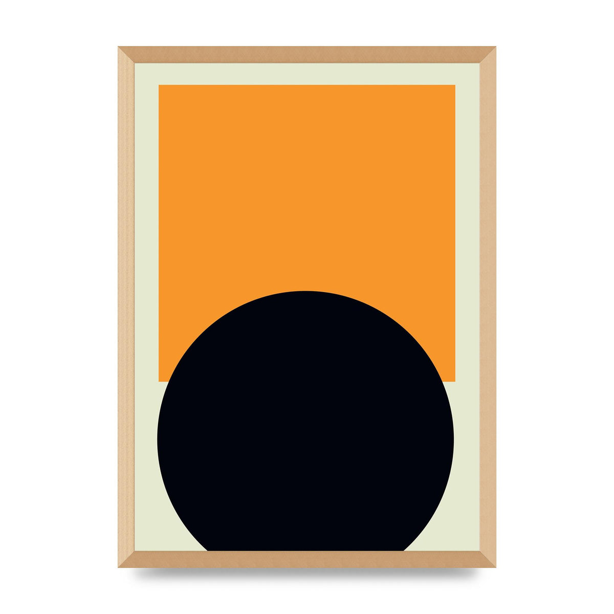 Abstract Shape Mustard Two Art For The Home - A2 framed