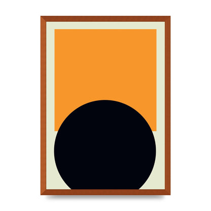 Abstract Shape Mustard Two Art For The Home - A2 framed