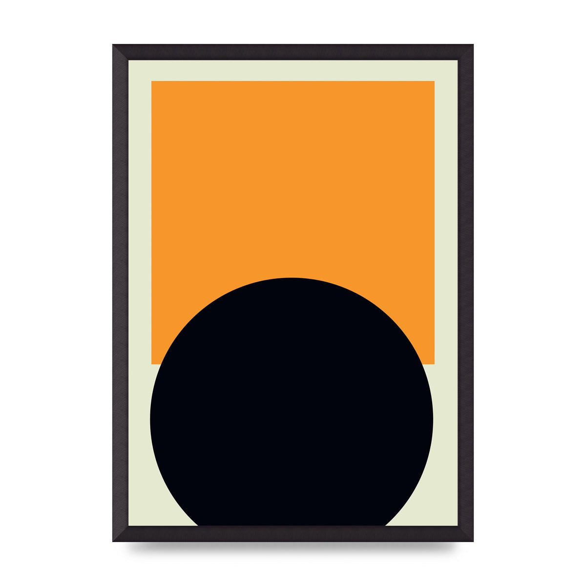 Abstract Shape Mustard Two Art For The Home - A2 framed