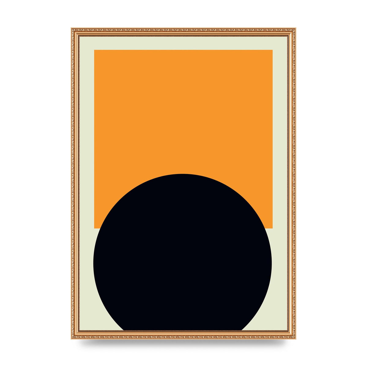 Abstract Shape Mustard Two Art For The Home - A2 framed
