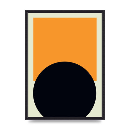 Abstract Shape Mustard Two Art For The Home - A2 framed