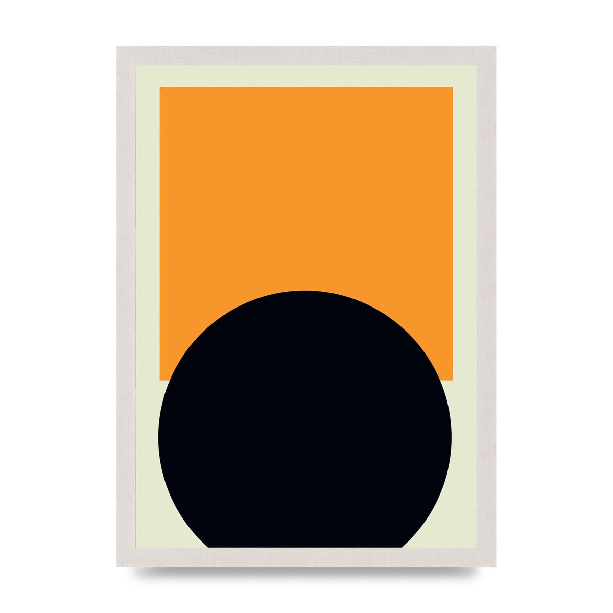 Abstract Shape Mustard Two Art For The Home - A3 framed