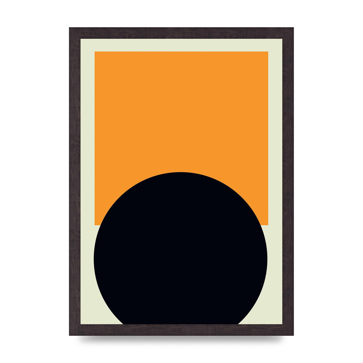 Abstract Shape Mustard Two Art For The Home - A3 framed