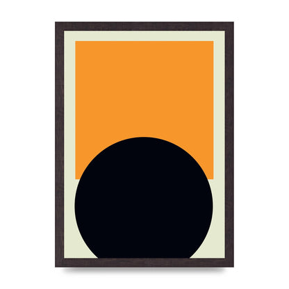 Abstract Shape Mustard Two Art For The Home - A3 framed