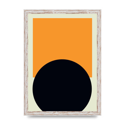 Abstract Shape Mustard Two Art For The Home - A3 framed