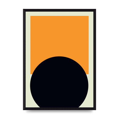 Abstract Shape Mustard Two Art For The Home - A3 framed