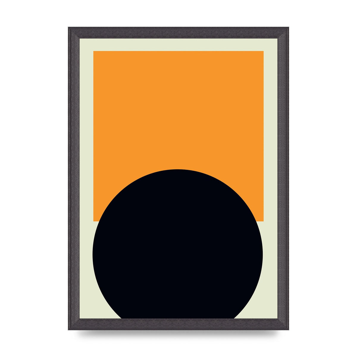 Abstract Shape Mustard Two Art For The Home - A3 framed