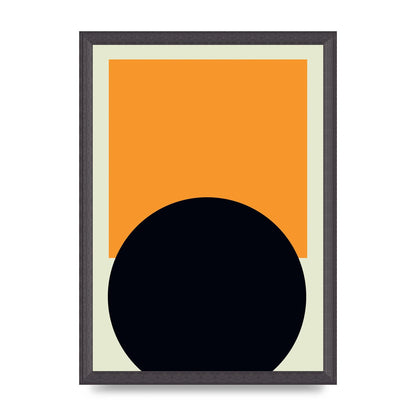 Abstract Shape Mustard Two Art For The Home - A3 framed
