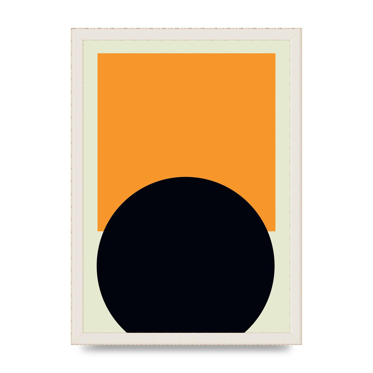 Abstract Shape Mustard Two Art For The Home - A3 framed