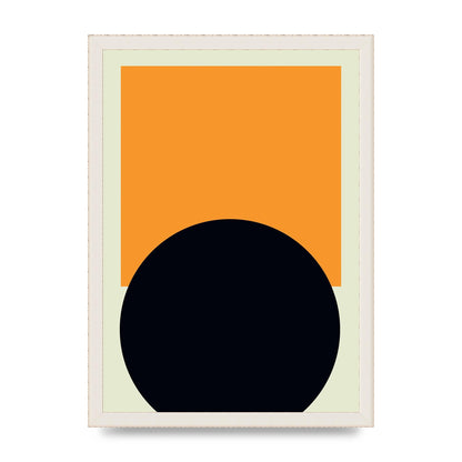 Abstract Shape Mustard Two Art For The Home - A3 framed