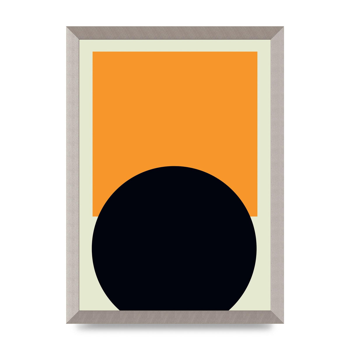 Abstract Shape Mustard Two Art For The Home - A3 framed