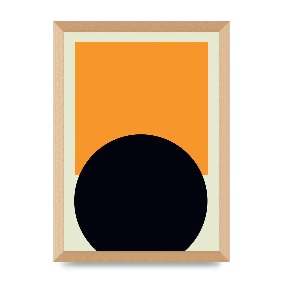 Abstract Shape Mustard Two Art For The Home - A3 framed