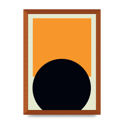 Abstract Shape Mustard Two Art For The Home - A3 framed