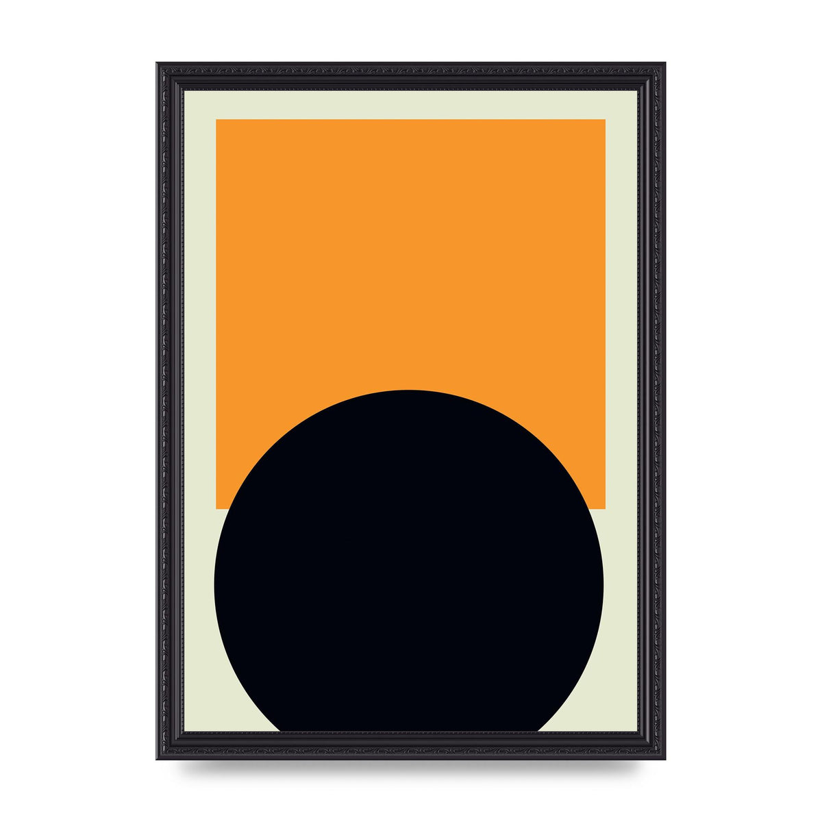 Abstract Shape Mustard Two Art For The Home - A3 framed